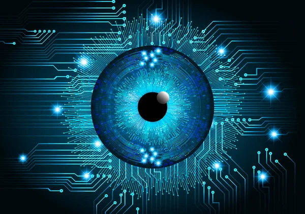 Μπλε Μάτι Εικονικό Κύκλωμα — Διανυσματικό Αρχείο