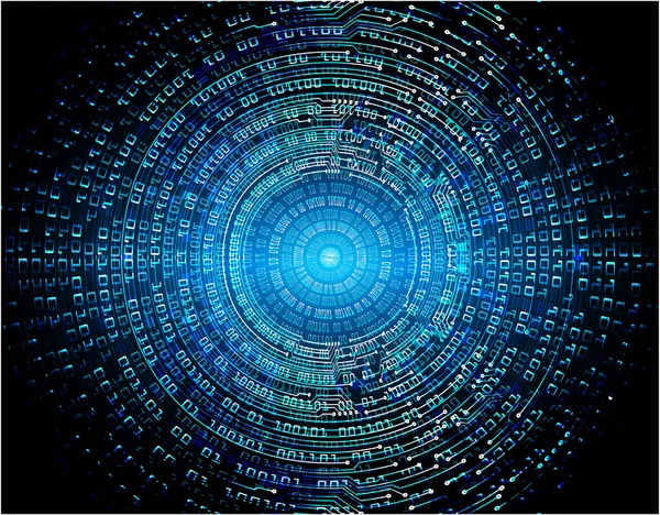 Sfondo Astratto Con Codice Binario Linee — Vettoriale Stock