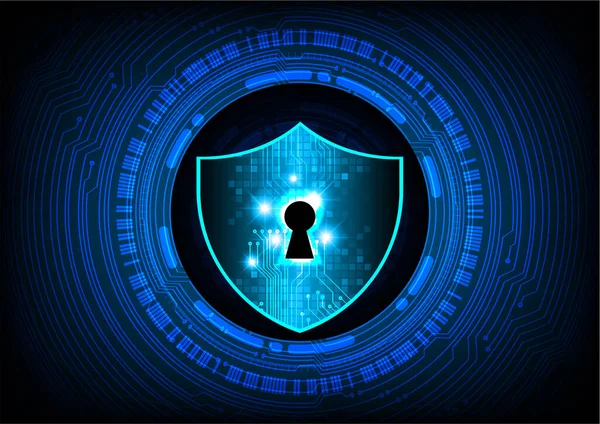 Conceito Segurança Cibernética Com Proteção Dados — Vetor de Stock