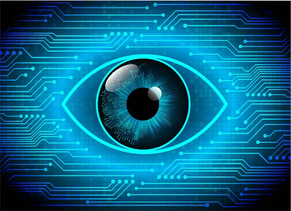 Niebieskie Oko Cyfrowym Wyglądem — Wektor stockowy