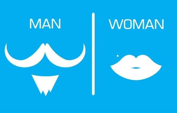 男性と女性の顔のベクトル図 — ストックベクタ