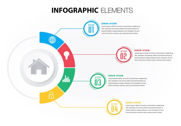 Vector Illustration Business Infographic Template Icons — Stock Vector