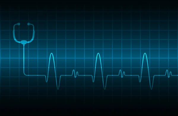 Медичний Фон Серцевим Ритмом — стоковий вектор