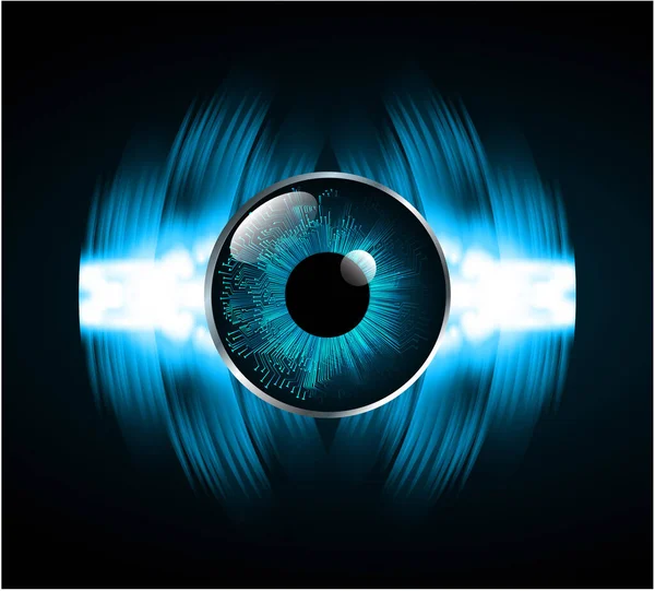Auge Und Linse Auf Schwarzem Hintergrund — Stockvektor