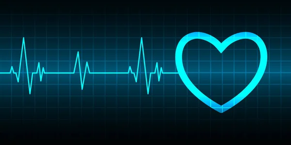 Herzschlag Auf Dem Tablet — Stockvektor