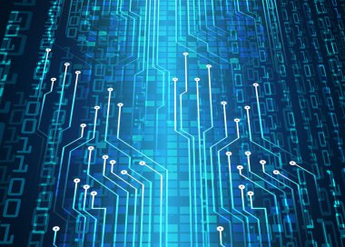 Teknoloji geçmişi olan devre kartı. eps10 vektör illüstrasyonu