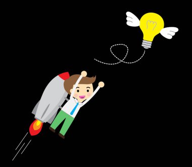 Ampulü ve fikri olan iş adamı