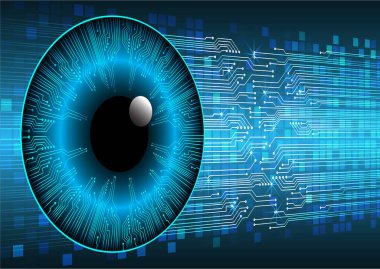 Geleceğin gözü. vektör illüstrasyonu