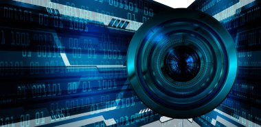 çift kodlu gözün dijital bileşimi