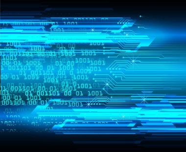 ikili kodlu soyut mavi arkaplan