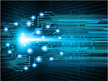 Devre kartlı soyut teknoloji arkaplanı