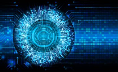 Fütürist teknolojik elementlere sahip soyut teknoloji geçmişi. vektör illüstrasyonu