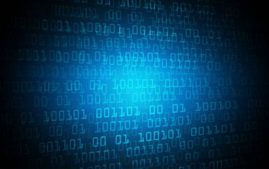 ikili kod ve mavi ile soyut arkaplan