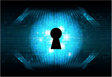 Kilit ve ikili kodlu soyut arkaplan