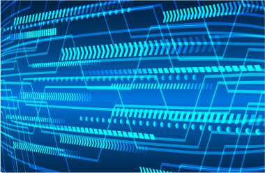 Çizgiler ve dalgalarla soyut mavi arkaplan