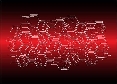 Soyut teknoloji geçmişi. Vektör illüstrasyonu