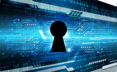 İkili kodlu 3d güvenlik sistemi çizimi