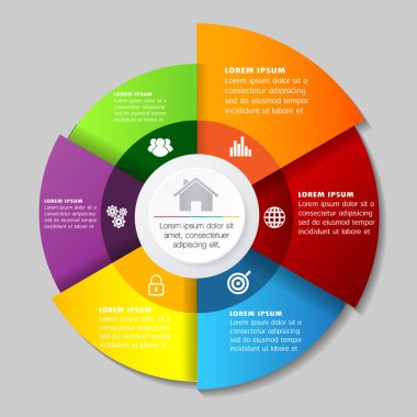 İş ve finans bilgi şablonlarının vektör illüstrasyonu