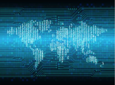 İkili kodlu mavi devre kartı