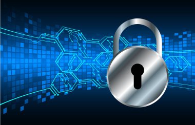 Arkaplanda veri koruması ve ikili kodlu siber güvenlik kavramı