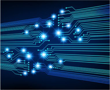 Devre kartı geçmişi. vektör illüstrasyonu