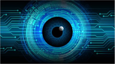 Fütürist teknolojiye sahip soyut mavi arkaplan