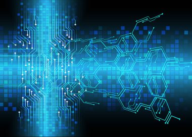 Devre kartlı soyut mavi arkaplan