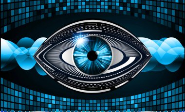 Soyut mavi göz ve küre