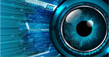 Geleceğin gözü. vektör illüstrasyonu