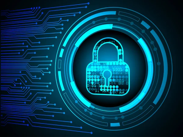 Bir kilit ve devre kartının vektör çizimi