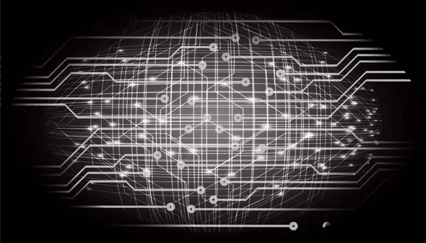 Sfondo Tecnologia Astratta Con Forme Geometriche Punti — Vettoriale Stock