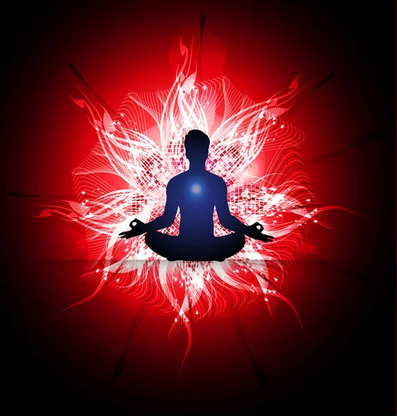 Pose Yoga Sur Mur — Image vectorielle
