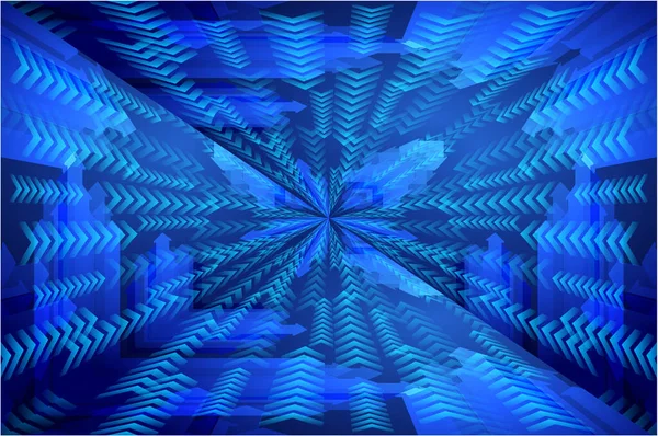 Abstrakter Hintergrund Mit Blauen Und Grünen Blättern — Stockvektor