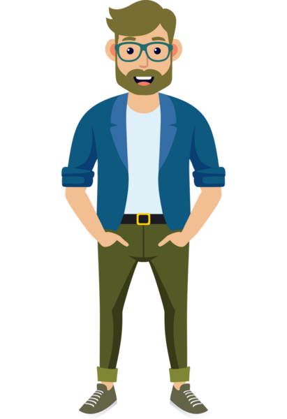 Hippi moda karakteri.