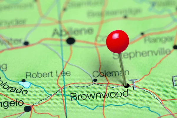 Brownwood Een Kaart Van Texas Verenigde Staten Stockfoto