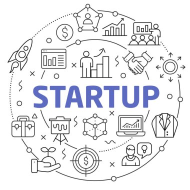 Resimde Daire Daire ve simgeler başlangıç hatları