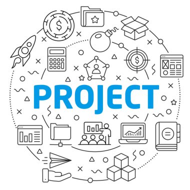 Düz çizgiler Gösterim amacıyla tanıtım projesi