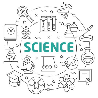 Sunu bilim için düz çizgiler çizim