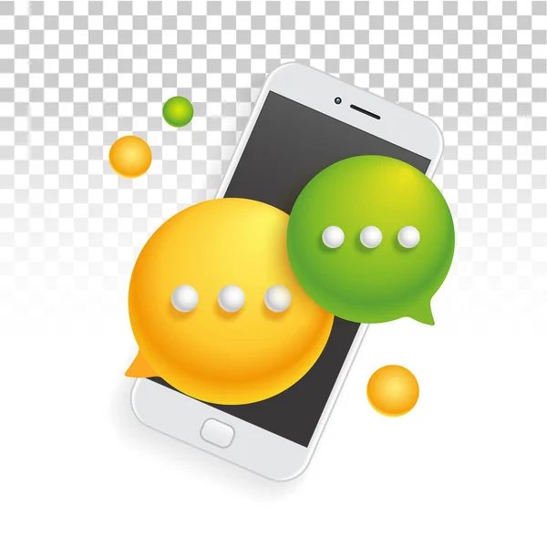 Banner pictogram gsm smartphone Sms communicatie — Stockvector