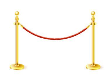 Kırmızı halı üzerinde bariyer sinema kadife