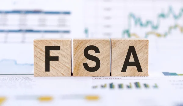 Fsa Abbreviation Background Financial Graphs Flexible Spending Account Financial Concept — Stock Photo, Image