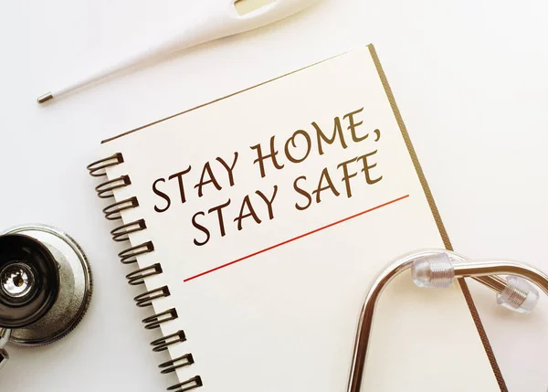 Stay Home Und Stay Safe Covid Bleiben Sie Hause Außer — Stockfoto