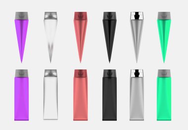 ilaç ya da kozmetik için 3D parlak plastik tüp