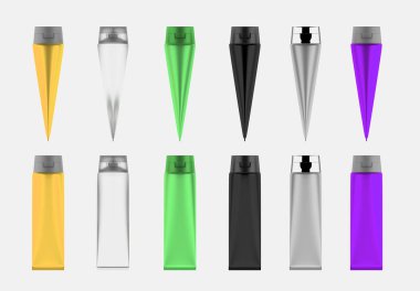 ilaç ya da kozmetik için 3D parlak plastik tüp