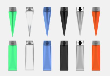 ilaç ya da kozmetik için 3D parlak plastik tüp