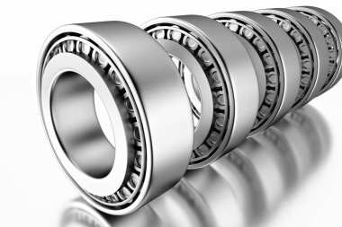 3D render. Yedek parça otomotiv rulmanlar otomatik. Konik rulman