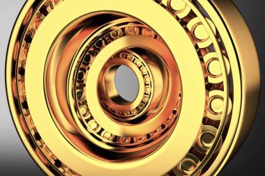 3D render. Yedek parça otomotiv rulmanlar otomatik. Konik rulman