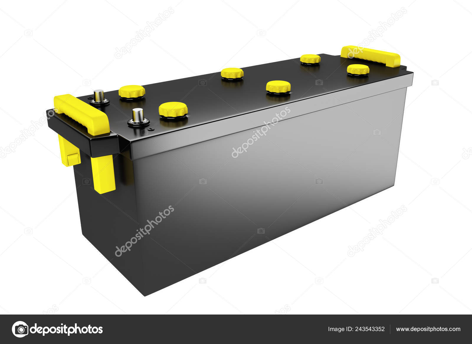 3D-gengivelse. 24v batteri til lastbil. Erhvervskøretøjsakkumulator —  Stock-foto © Dezay #243543352
