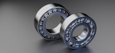 3D render. Yedek parça otomotiv rulmanlar otomatik.