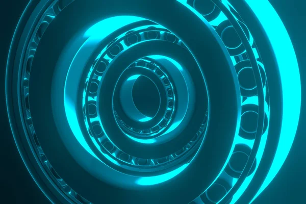 3D render. Yedek parça otomotiv rulmanlar otomatik. Konik rulman